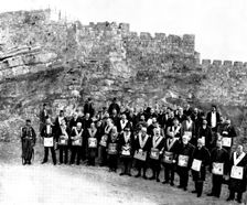 English Freemasons at Jerusalem, 1898. Creator: Unknown