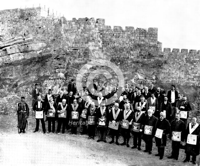 English Freemasons at Jerusalem, 1898. Creator: Unknown.