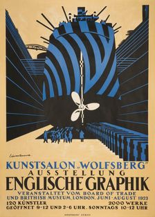 English graphic at the Kunstsalon Wolfsberg, 1923. Creator: Wadsworth, Edward Alexander (1889-1949)