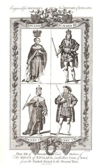 English Kings with coats of Arms Published by Alexander Hogg. Artist: Alex Hogg