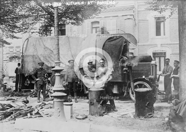 English Kitchen at Amiens, between c1914 and c1915. Creator: Bain News Service.