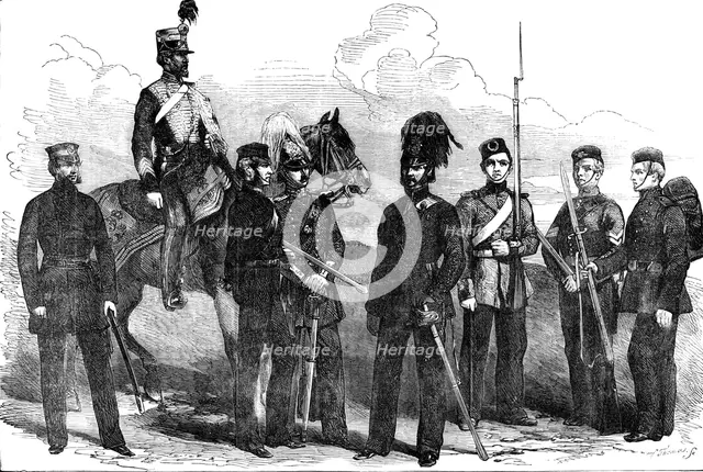English Militia and Yeomanry Cavalry, 1854. Creator: Unknown.