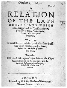 English news book, 1622 (1956)
