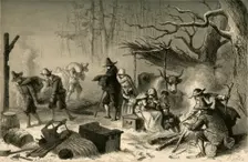 English Settlers in America (1877). Creator: Albert Bobbett