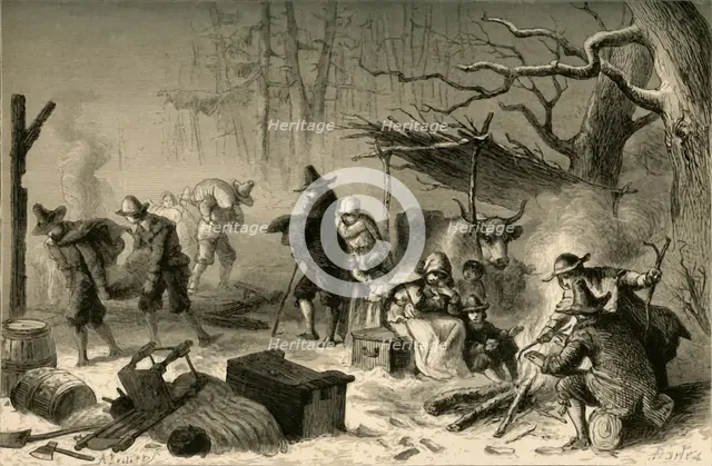 'English Settlers in America', (1877). Creator: Albert Bobbett.