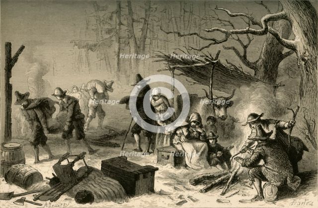 'English Settlers in America', (1877). Creator: Albert Bobbett.