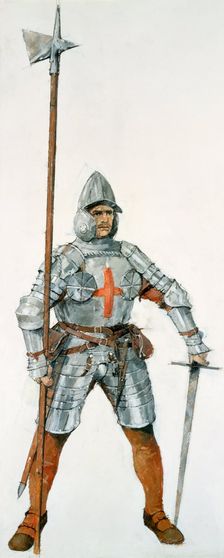 English soldier, Battle of Flodden Field, 1513, (c1990-2010). Artist: Ivan Lapper