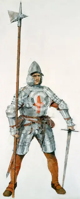 English soldier, Battle of Flodden Field, 1513, (c1990-2010).  Artist: Ivan Lapper.