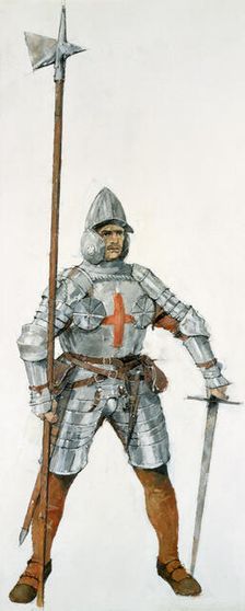English soldier, Battle of Flodden Field, 1513, (c1990-2010). Artist: Ivan Lapper