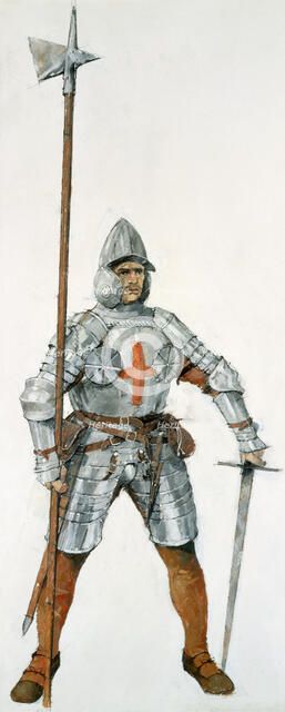 English soldier, Battle of Flodden Field, 1513, (c1990-2010).  Artist: Ivan Lapper.