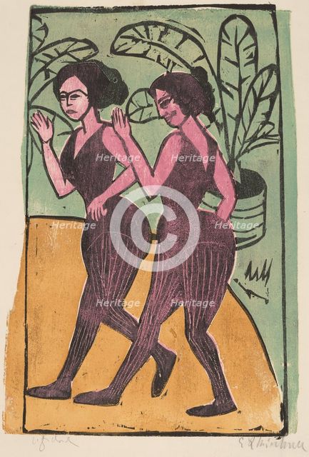 English Step Dancers, 1911. Creator: Ernst Kirchner.