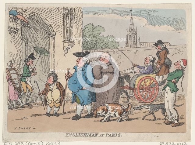 Englishman at Paris, 1807 (?)., 1807 (?). Creator: Thomas Rowlandson.