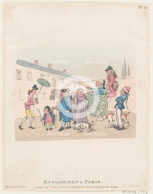Englishman at Paris, May 1, 1803., May 1, 1803. Creator: Thomas Rowlandson.