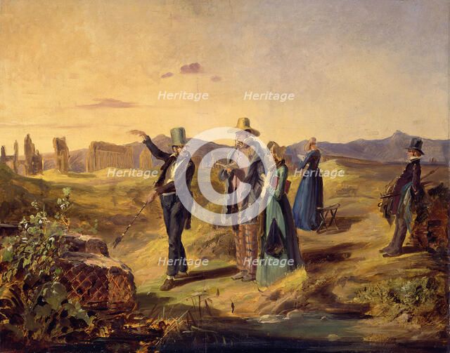 Englishmen in the Campagna, ca 1835. Creator: Spitzweg, Carl (1808-1885).