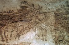Engraved bone from Lortet, Hautes Pyrenees