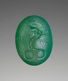 Engraved Gem with Chnoubis, A.D. 100-250. Creator: Unknown