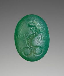Engraved Gem with Chnoubis, A.D. 100-250. Creator: Unknown