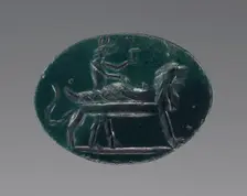 Engraved Gem with Anubis and Osiris, A.D. 100-250. Creator: Unknown