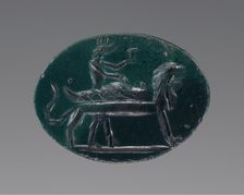 Engraved Gem with Anubis and Osiris, A.D. 100-250. Creator: Unknown