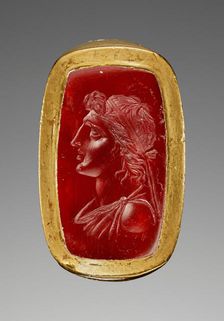 Engraved Gem with Alexander the Great inset Into a Hollow Ring, 1st century B.C. Creator: Unknown