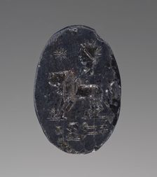 Engraved Gem with Lion, Skeleton, and Helios, 2nd-4th century A.D. Creator: Unknown