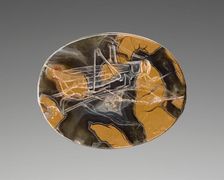 Engraved Scaraboid with a Grasshopper, 425-400 BC. Creator: Unknown