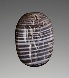 Engraved Scaraboid with a Standing Warrior, about 475 BC. Creator: Unknown
