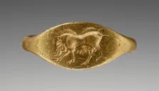 Engraved Ring with a Sow, about 500 BC. Creator: Unknown