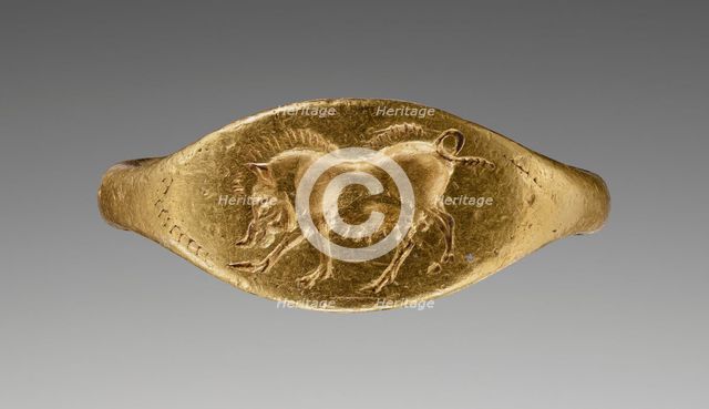 Engraved Ring with a Sow, about 500 BC. Creator: Unknown.