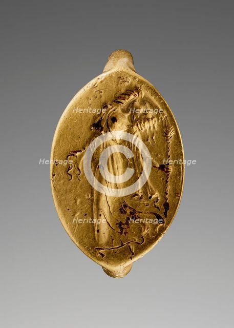 Engraved Ring with Dancing Maenad, 400-350 BC. Creator: Unknown.