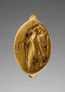 Engraved Ring with Dancing Maenad, 400-350 BC. Creator: Unknown