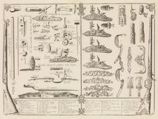 Engraving of Firearms Parts, ca. 1750., ca. 1750. Creator: Perrier
