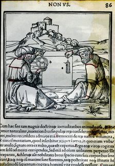 Engraving from De Arquitectura Venice edition of 1511, from the work of Vitruvius: constructio…