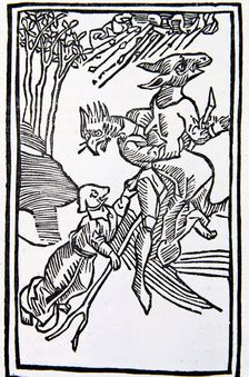 Engraving from the German work Treaty of evil women called witches by Dr. Ulrich Molitor, publi…