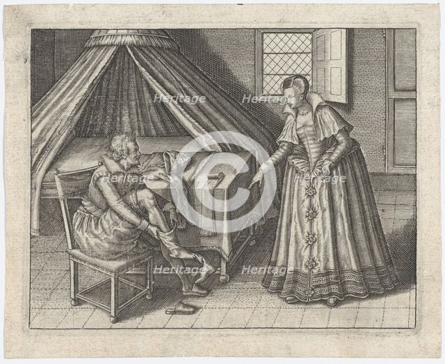 Enigmes Joyeuses pour les Bons Esprits, Plate 2, ca. 1615. Creators: Jan van Haelbeeck, Jean le Clerc.