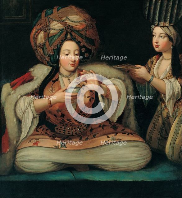 Enjoying Coffee, Early 18th cen.. Artist: French master  