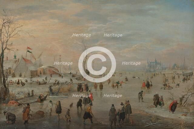 Enjoying the Ice, c.1615-c.1620. Creator: Hendrick Avercamp.
