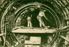 Enlarging Tunnels on the City and South London Railway, Shoowing New and Old Diameters 1930. Creator: Unknown