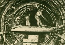 Enlarging Tunnels on the City and South London Railway, Shoowing New and Old Diameters 1930. Creator: Unknown