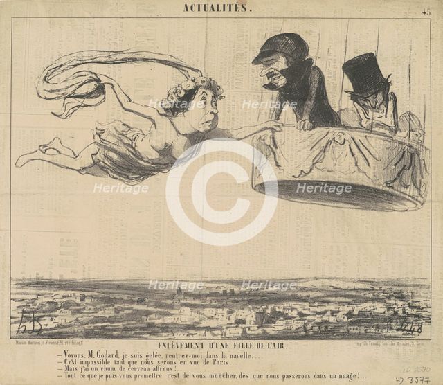 Enlèvement d'une fille de l'air, 19th century. Creator: Honore Daumier.