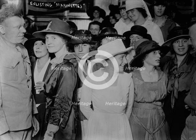 Enlisting "Marinettes", between c1915 and c1920. Creator: Bain News Service.