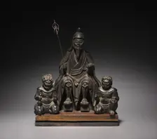 Enno Gyoja and Two Attendants, 1615-1868. Creator: Unknown