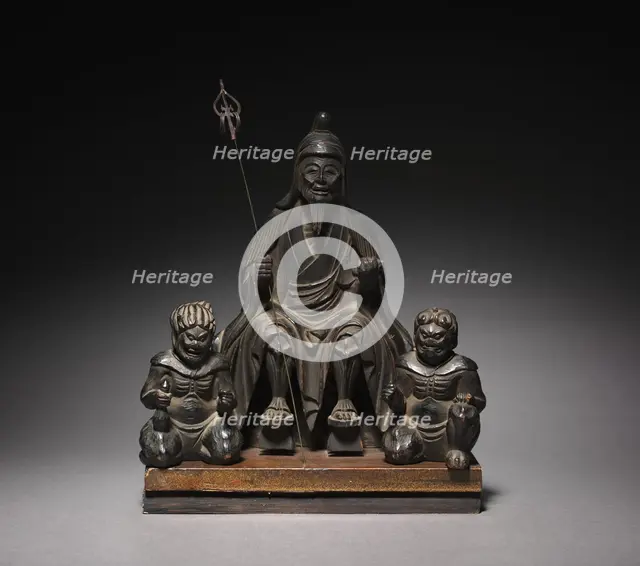 Enno Gyoja and Two Attendants, 1615-1868. Creator: Unknown.
