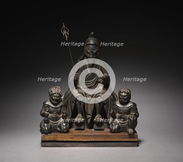 Enno Gyoja and Two Attendants, 1615-1868. Creator: Unknown.