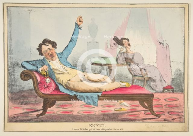 Ennui, November 20, 1829. Creator: Robert Seymour.