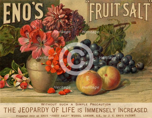 Eno’s Fruit Salt, 19th century. Artist: Unknown