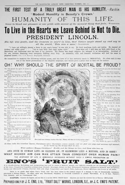 Eno's Fruit Salt advertisement, 1907. Artist: Unknown