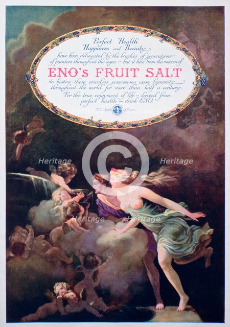 Eno's Fruit Salt advertisement, 1920. Artist: Unknown