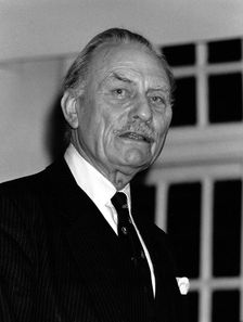 Enoch Powell (1912-1998), British politician, 1990. Creator: Sidney Harris