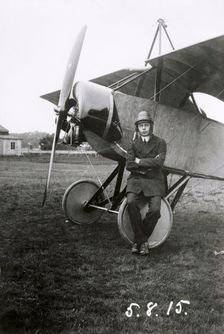 Enoch Thulin, Swedish aviator, Landskrona, Sweden, 1915. Creator: Unknown